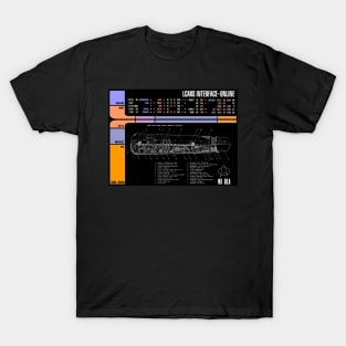 Library Computer Readout Showing Star Ship Engine Detail T-Shirt